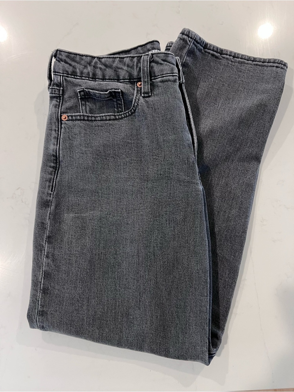 Old Navy Women's Black Washed Boyfriend Jeans